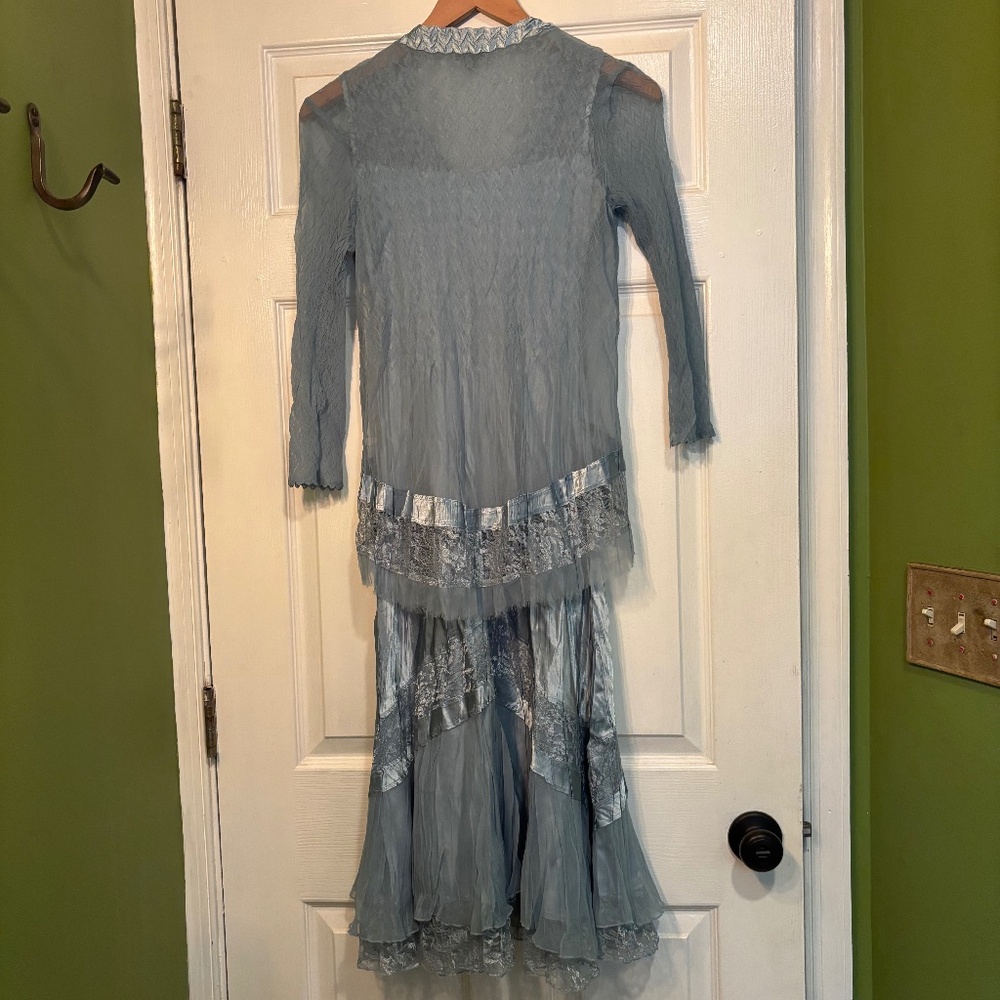 Light Blue Komarov Dress and Cardigan Set - Picture 2 of 15
